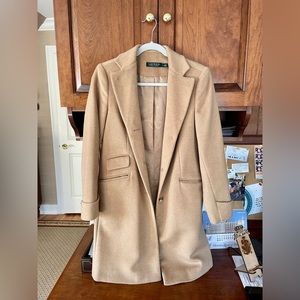 Lauren Ralph Lauren Camel wool blend Reefer Coat Size 2